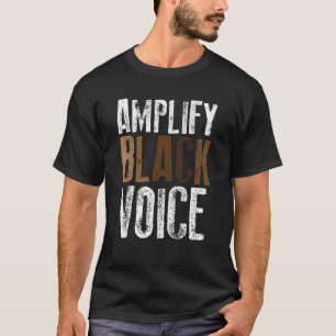 T-shirt Amplifier les voix noires Empowerment noir Mois de
