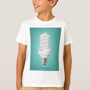 T-shirt Ampoule Fluorescente Compacte à Spirale Moderne