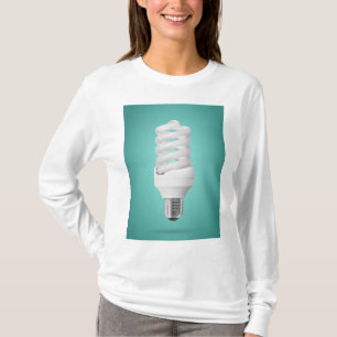 T-shirt Ampoule Fluorescente Compacte Spirale Moderne