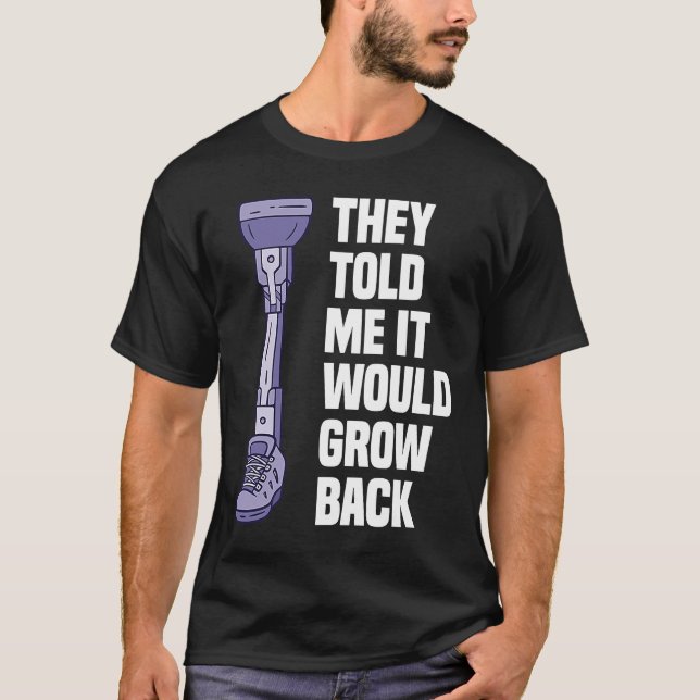 T-shirt Amputation de la jambe Support de la sonde en faut (Devant)