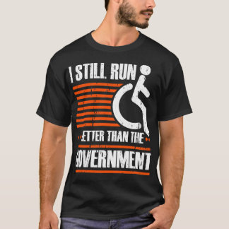 T-shirt Amputé amusant de l'utilisateur en fauteuil roulan