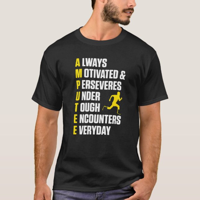 T-shirt Amputé Humour Définition Bras de jambe Drôle Récup (Devant)