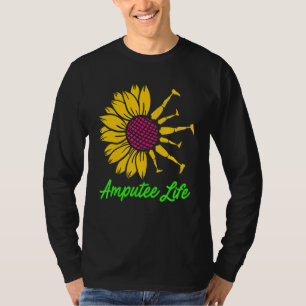 T-shirt Amputé Humour Fleur Vie Jambe Bras Drôle Récupérat