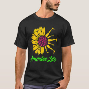 T-shirt Amputé Humour Fleur Vie Jambe Bras Drôle Récupérat
