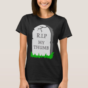 T-shirt Amputé pouce Amputation RIP My Thumb Headstone Jo