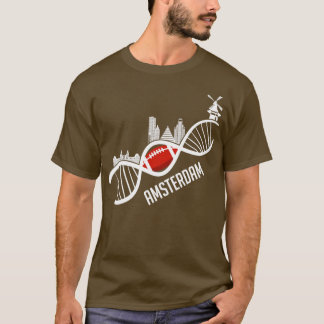 T-shirt Amsterdam American Football Skyline Pays-Bas c