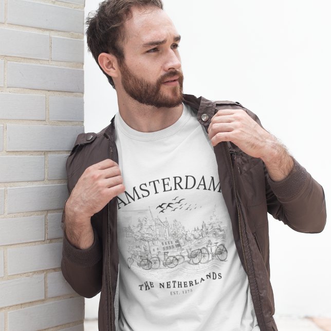 T-shirt Amsterdam Beautiful Vintage Landscape (Créateur téléchargé)