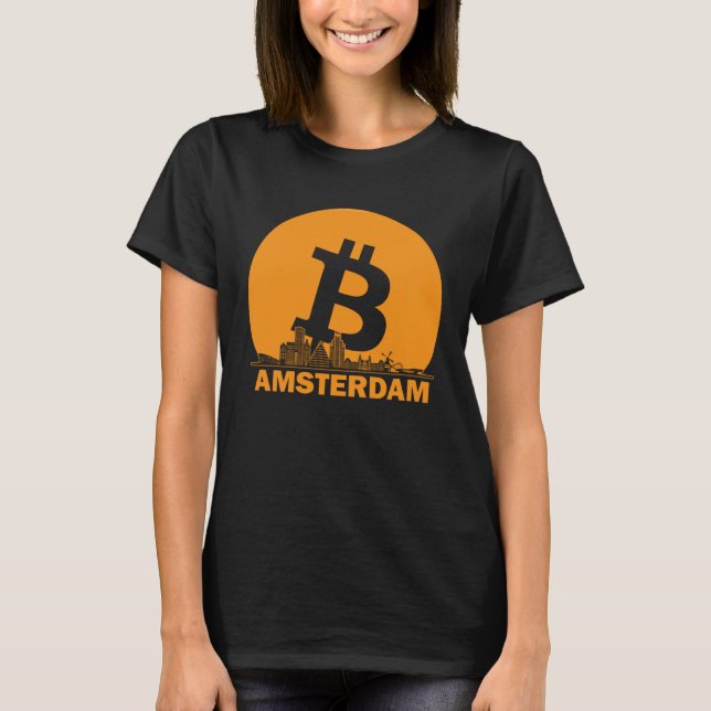 T-shirt Amsterdam Bitcoin Maximalist  Bitcoin Amsterdam Sk (Devant)
