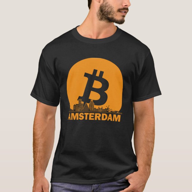 T-shirt Amsterdam Bitcoin Maximalist  Bitcoin Amsterdam Sk (Devant)