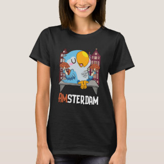 T-shirt Amsterdam Parakeet Mushroom Holland The Netherland