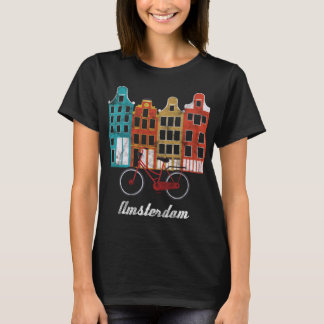 T-shirt Amsterdam Pays-Bas Heritage Europe Travel Bike