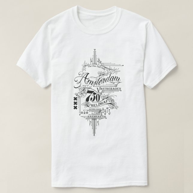 T-shirt Amsterdam Vintage 750 (Design devant)
