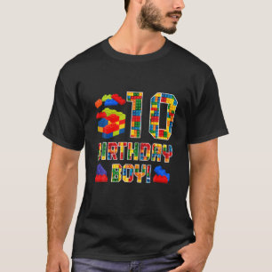 T-shirt Amusant 10E Anniversaire Costume 10 Ans Bloc Bui