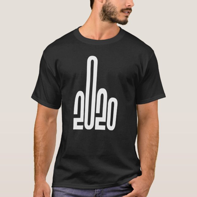 T-shirt Amusant 2020 Doigt Moyen Retourner La Main Oiseau  (Devant)
