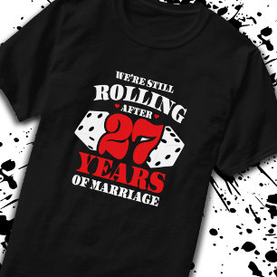 T-shirt Amusant 27ème anniversaire couples mariés 27 ans