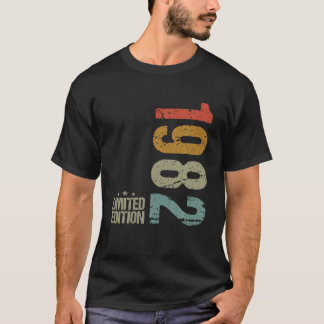 T-shirt Amusant 40E Anniversaire Né En 1982 40 Ans Vint