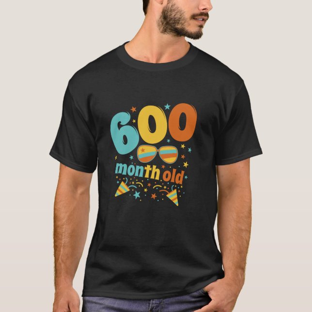 T-shirt Amusant 50e anniversaire 600 mois long manches T S (Devant)