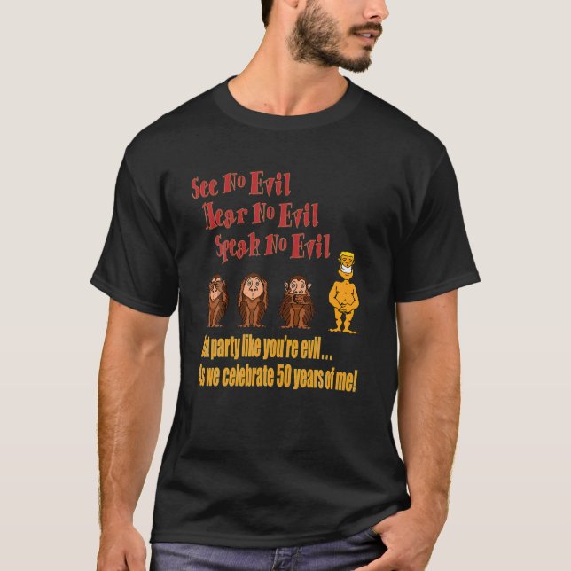 T-shirt Amusant 50E Anniversaire Fête - Amusant 50E Annive (Devant)