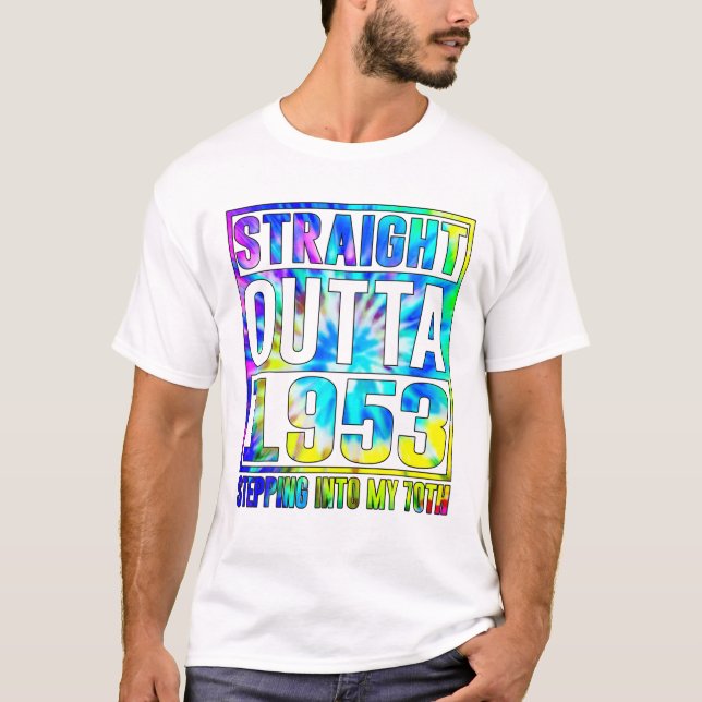 T-shirt Amusant 70E Anniversaire En Plein Temps 1953 En Pl (Devant)