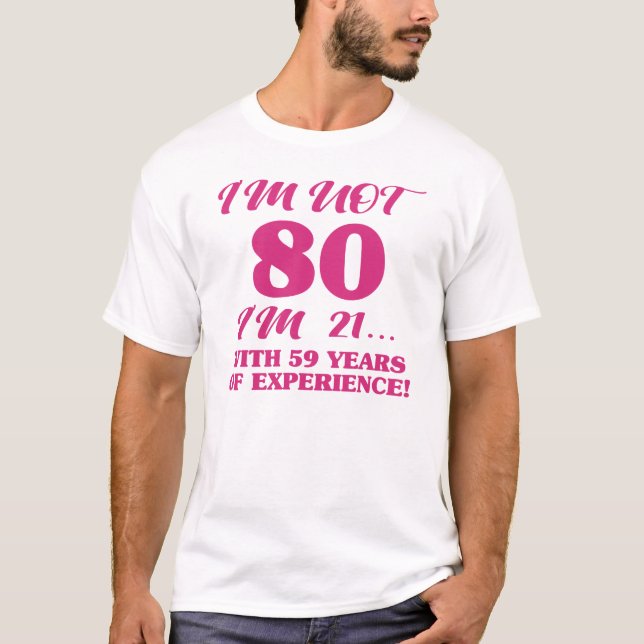 T-shirt Amusant 80e anniversaire (Devant)