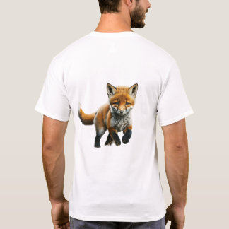 T-shirt Amusant à la queue : Un renard bucolique