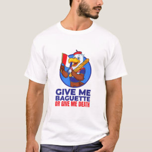T-shirt Amusant Aigle français tenant Baguette, 14 juillet