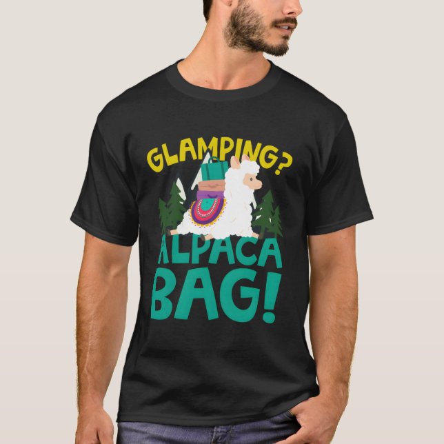 T-shirt Amusant Alpaca Glamping (Devant)