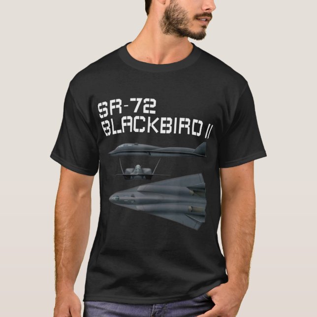 T-shirt Amusant American Military Aviation Sr-72 Blackbird (Devant)