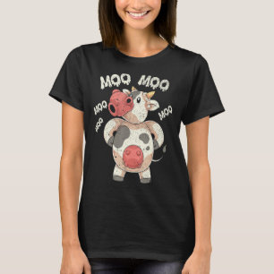 T-shirt Amusant Amoureux des animaux Agricole Moo Cute Cow
