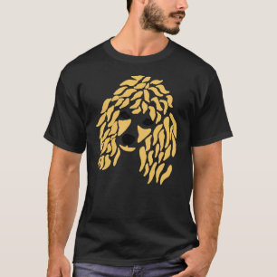 T-shirt Amusant Apricot Poodle Visage Art Abstrait