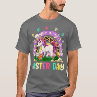 T-shirt Amusant arc-en-ciel mignon Unicorn porter Bunny or
