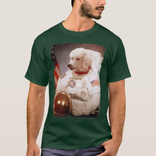 T-shirt Amusant astronaute caniche Lune Mission spatiale A