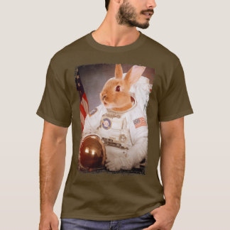 T-shirt Amusant astronaute lapin Lune Mission spatiale Ani