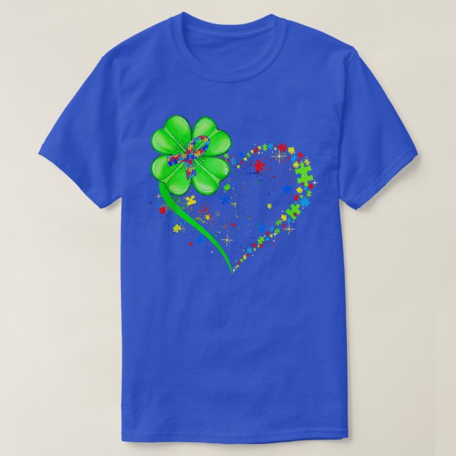 T-shirt Amusant Autisme Clover Autisme Maman Garçon St Pat (Design devant)