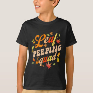 T-shirt Amusant automne saison Feuilles Peeper Leaf Peepin