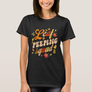 T-shirt Amusant automne saison Feuilles Peeper Leaf Peepin