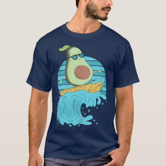 T-shirt Amusant Avocado Funny Surfing Avocado cadeau d'été