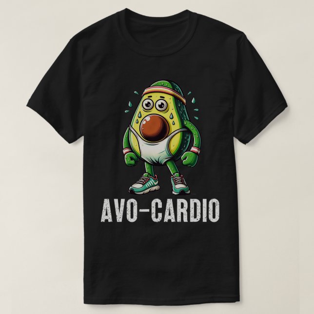 T-shirt Amusant Avocardio Avocado dio exercice Fitness Pun (Design devant)