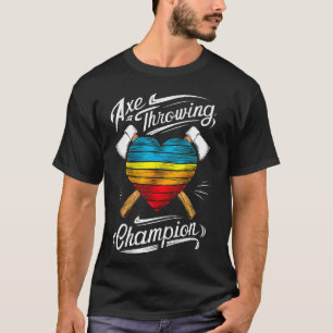 T-shirt Amusant Ax Jetant Champion Hatchet Thrower Lumber