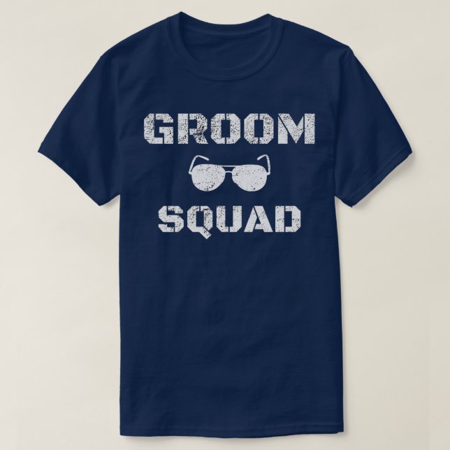 T-shirt Amusant Bachelor Party Groom Squad Sunglass Design (Design devant)