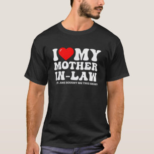 T-shirt Amusant Belle-Fille, J'Aime Ma belle-Mère