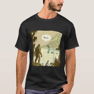 T-shirt Amusant Bigfoot Sasquatch Loch Ness Monster Introd