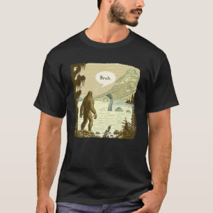 T-shirt Amusant Bigfoot Sasquatch Loch Ness Monster Introd