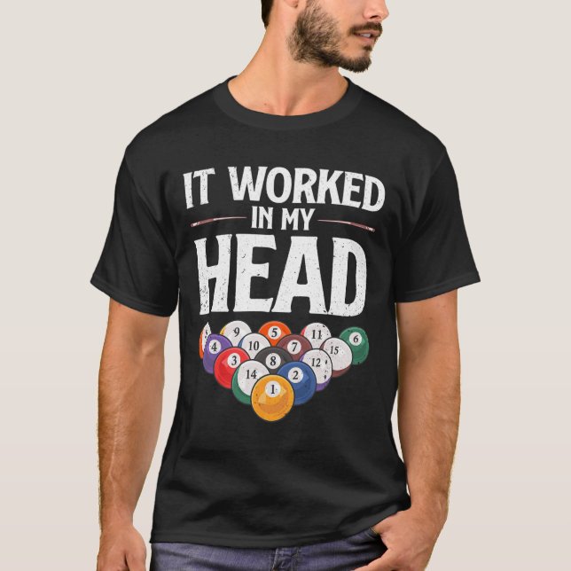 T-shirt Amusant Billard Design Pour Hommes Femmes Cue Spor (Devant)