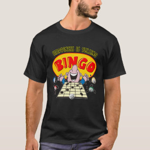T-shirt Amusant Bingo Grand-mère Grand-père Bingo Jeu