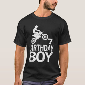 T-shirt Amusant Birthday Boy Dirt Bike Motocross