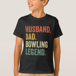 T-shirt Amusant Bowler Husband Papa Bowling Legend Père D