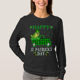 T-shirt Amusant Buffalo Plaid Camion vert Arbre Grenouille
