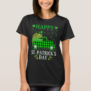T-shirt Amusant Buffalo Plaid Camion Vert Chameleon St Pat