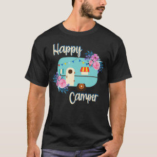 T-shirt Amusant Camping Randonnée Lover Présente Happy Cam